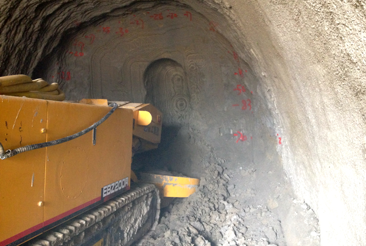 掘进机EBZ200在四川某隧道施工二